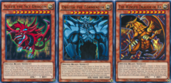 God Card Set: Slifer, Obelisk, Ra - Playable Version Egyptian gods - Ultra Rare